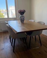 Esstisch Eiche Massivholz mit Glasbeinen perfekter  Zustand