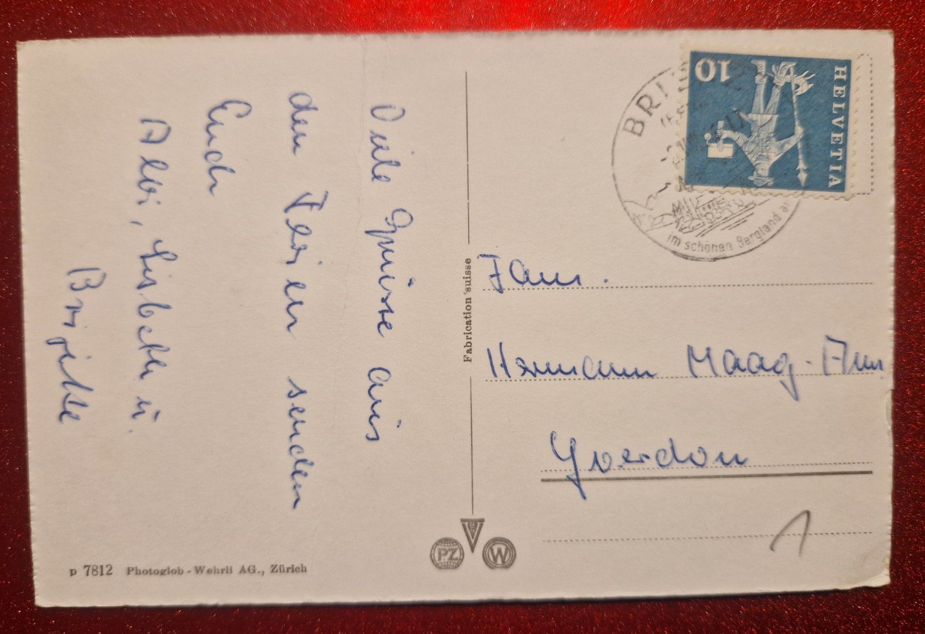 Cartoline postali: Brienz BE 1966 Mehrbildkarte – Usato da Melchnau venduto da Fishel 1