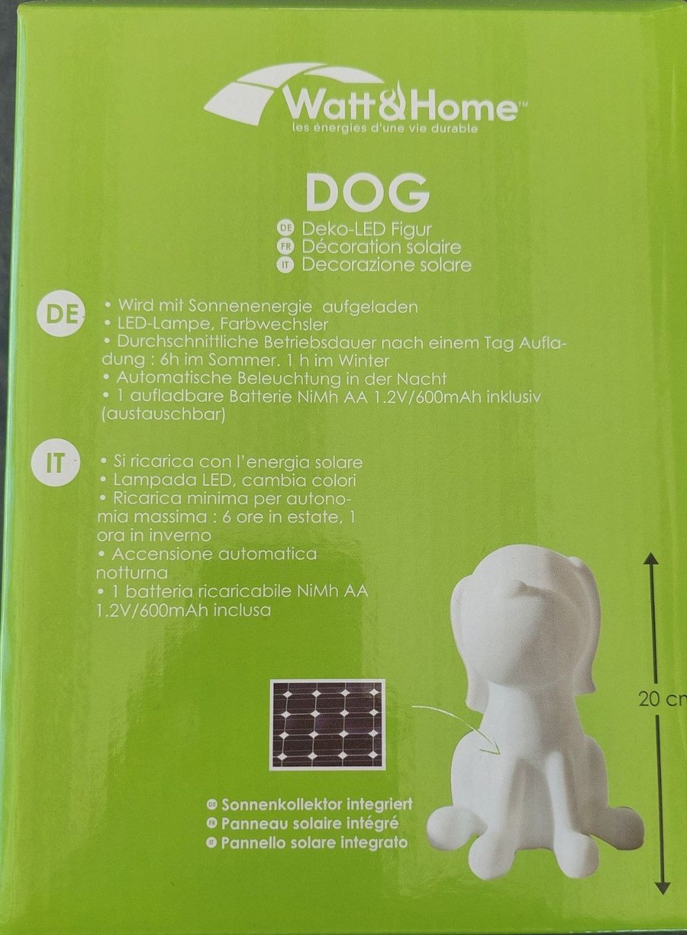 Statuette: LED Solar Hund mit Farbwechsel |NEU! – Nuovo e nell'imballaggio originale da Schongau venduto da lanobe 3