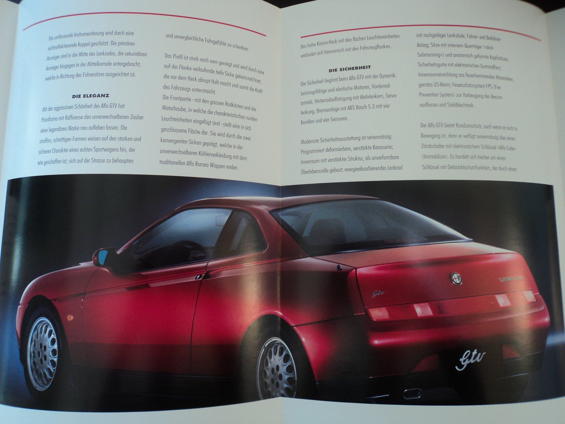 Alfa Romeo Dokumente: Prospekt Alfa Romeo GTV 1995 – Gebraucht aus Schwarzenburg von modelCARama 2