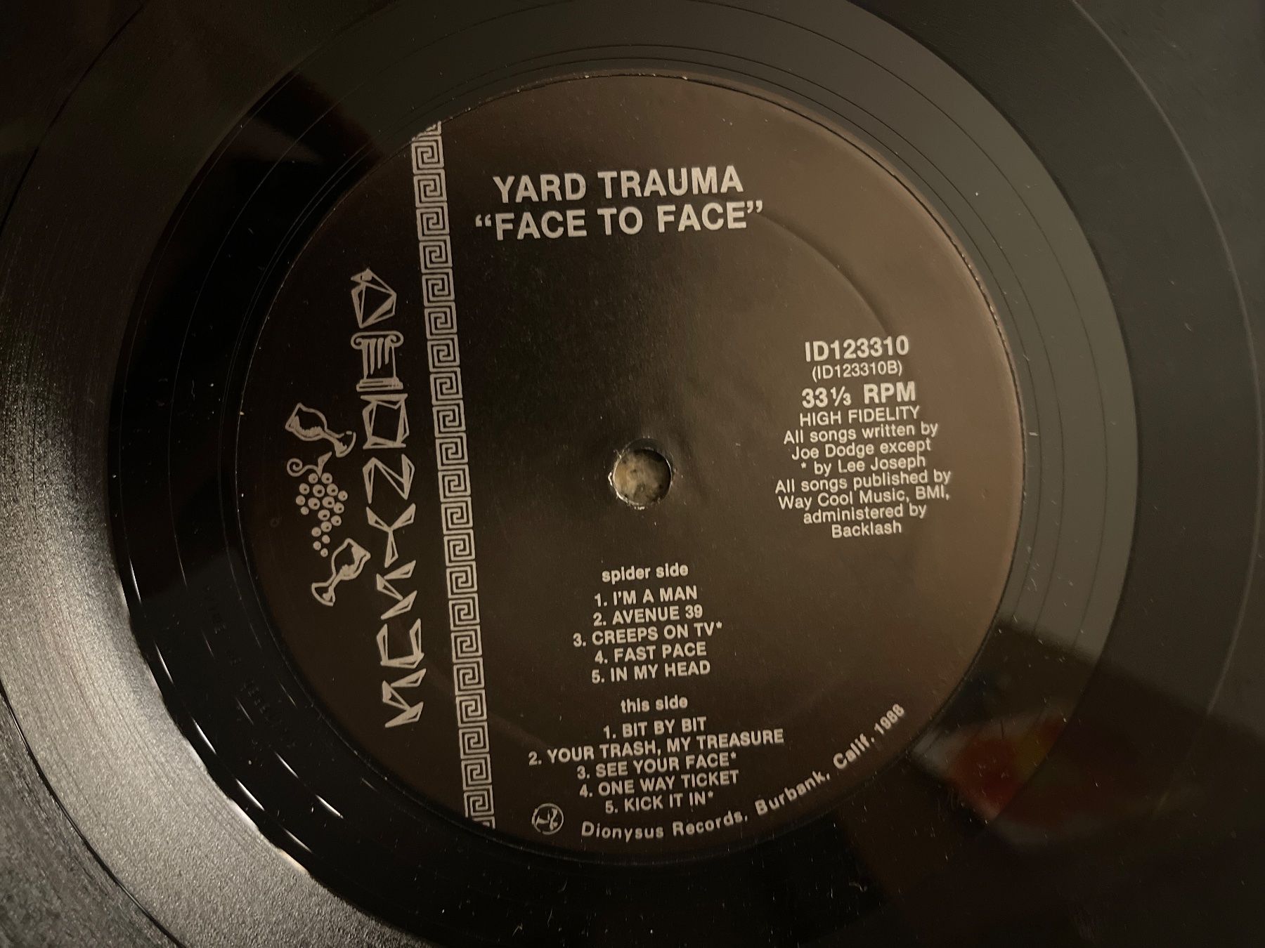 Schallplatten: A169/Yard Trauma - Face To Face – Gebraucht aus Frutigen von Philippe_jsp 2