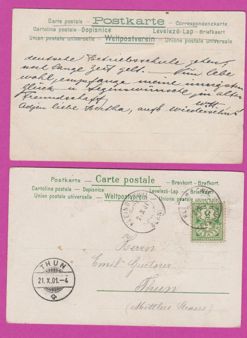 Cartes postales: Glimmerperlen   :   4 alte Ansichtskarten um 1900 – D'occasion à Vitznau par Ropaku 3