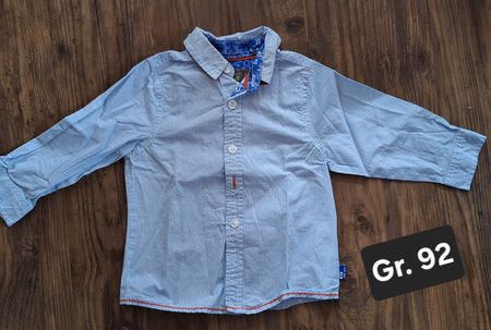 Hemd Gr. 92, hellblau gestreift, Top Zustand!