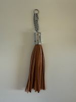 Tasche Anhänger mit Quaste braun neu 15cm