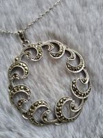 Antiker Art Déco Anhänger 935 Sterling mit Kette 800