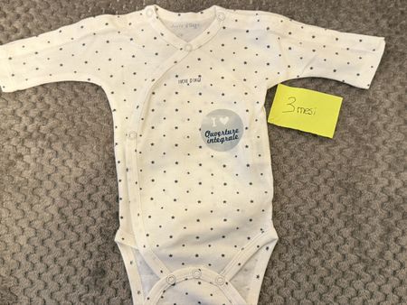 Body neonato manica lunga con stelline 