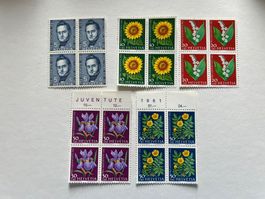 Pro Juventute Viererblock 1961 **   (4280)