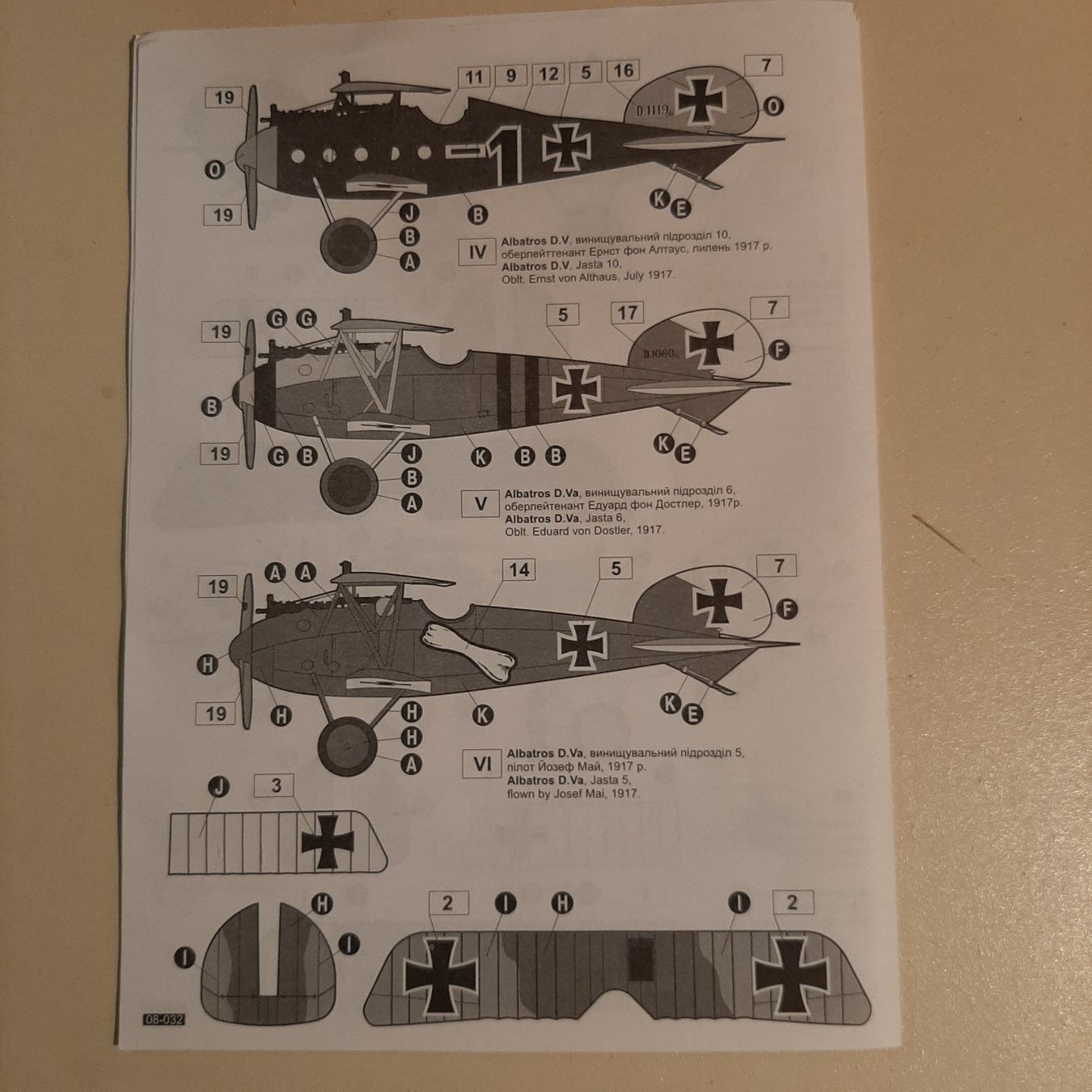 Kits de montage: 3078 ... Albatros D. V/Va ... Roden Ro 032 – D'occasion à Bonstetten par Benibanny59 3