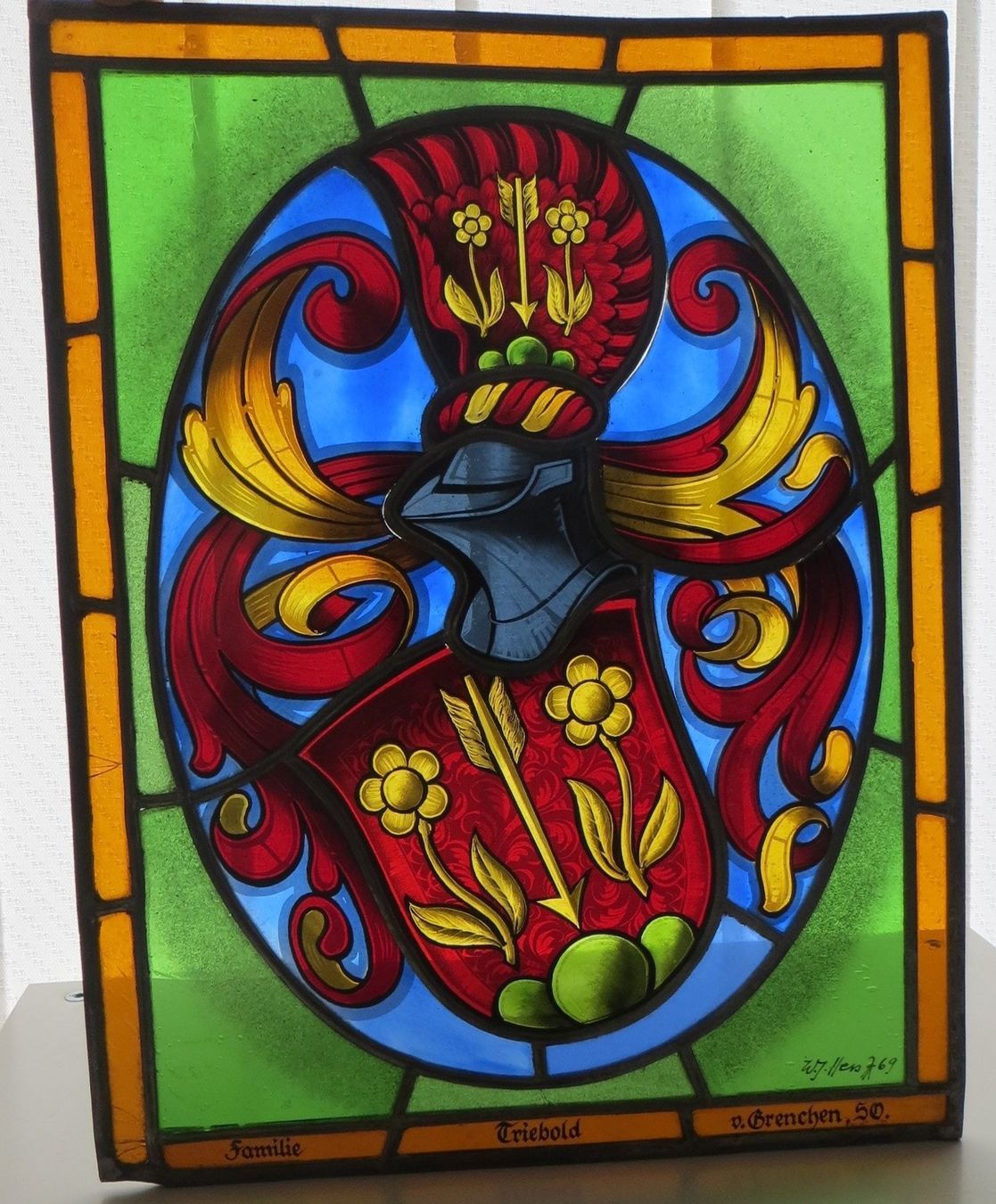 Altro in Antiquarato & Arte: Original Handarbeit: Bleiglas-Bild "Ritter-Wappen" – Usato da Allschwil venduto da marketingprojects