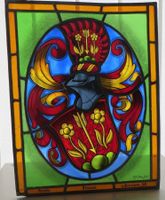 Original Handarbeit: Bleiglas-Bild "Ritter-Wappen"