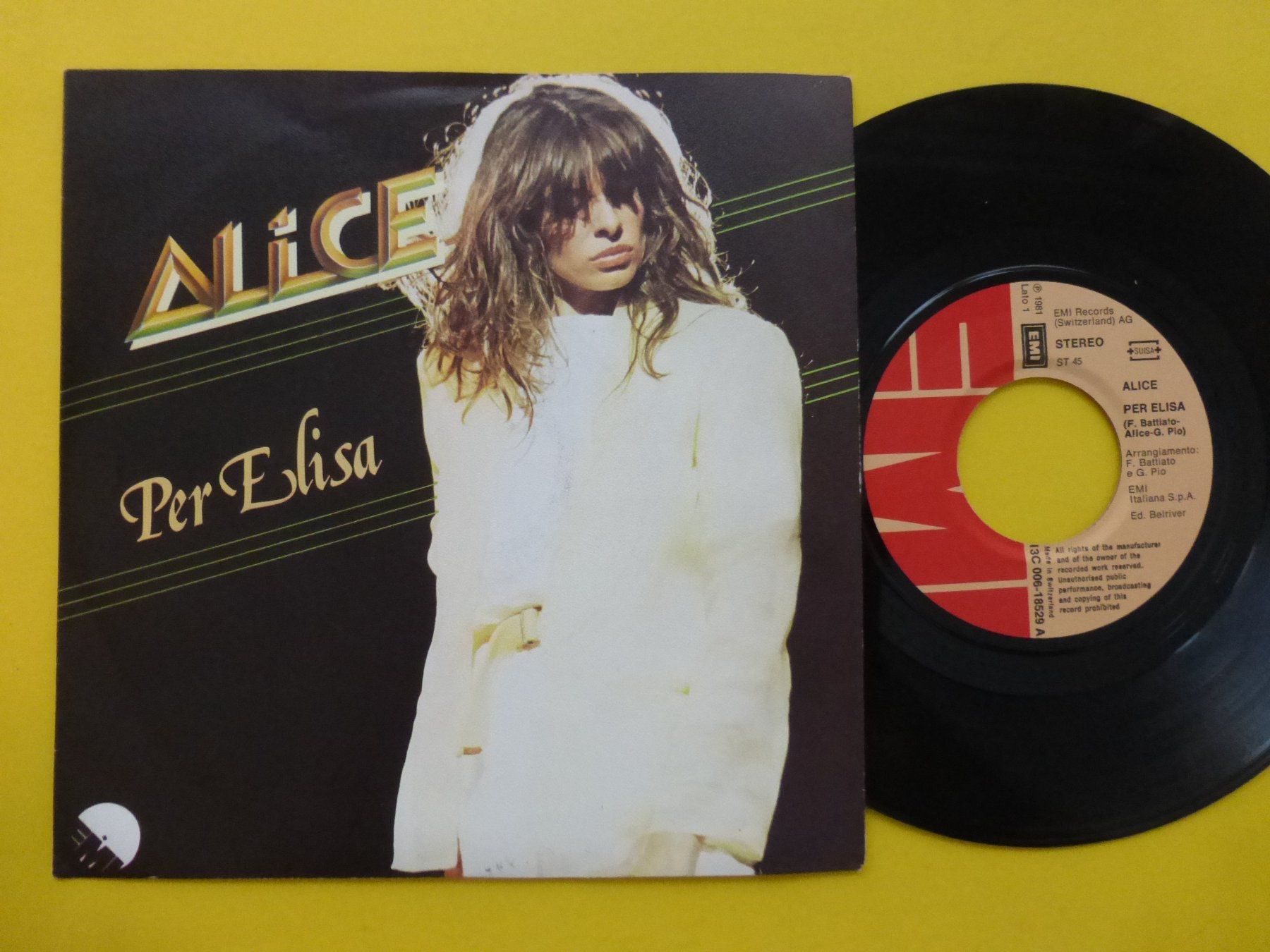 Dischi in vinile: Alice – Per Elisa – Usato da Zürich venduto da Swiss57