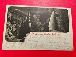 1902 / Gruss aus dem Taubenloch / Biel // Blaudruck
