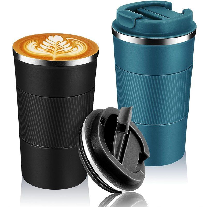 Tazze: 2 Stück 380 ml Edelstahl Isolierter Reise kaffeebecher – Nuovo (secondo la descrizione) da Thun venduto da 365buy 1