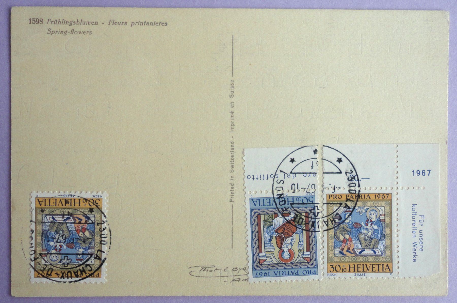 Cartoline postali: Fleurs printanières – Usato da Fétigny venduto da Billy2miny 1