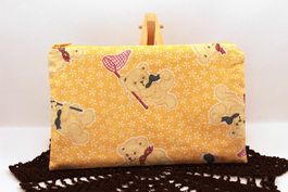 AKTION / Gelbe Kosmetiktasche Sonja mit Bärchen / Handmade