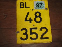 Mofa Nummernschild BL Kontrollschild Töfflinummer