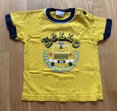 T-shirt jaune Taxi rigolo, taille 18mois 🚕