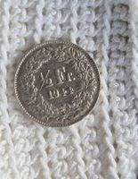 50 Rappen Jahrgang 1944 Silbermünze