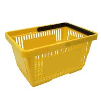 10x Einkaufskorb 21 Liter gelb Kunststoff