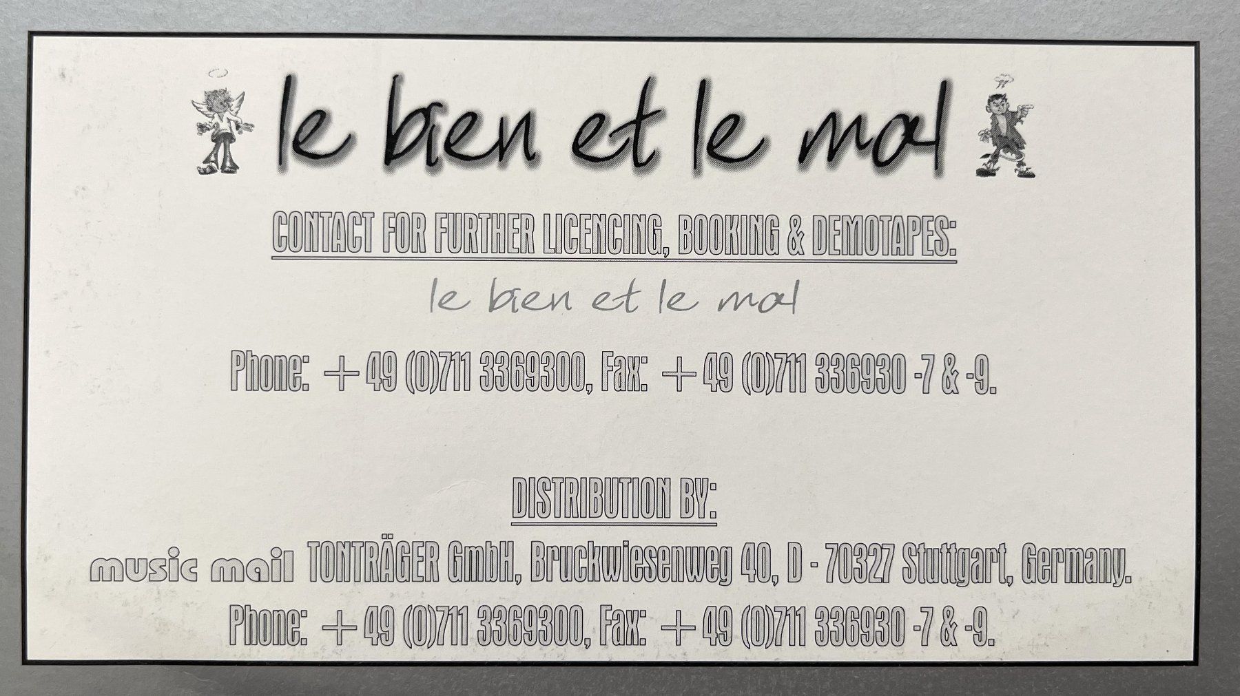 Dischi in vinile: Le Bien Et Le Mal - Vinyl – Usato da Oftringen venduto da Vucki 3