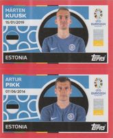 EURO 2024 Topps sticker ESTONIA EST 4 - 5 KUUSK / PIKK