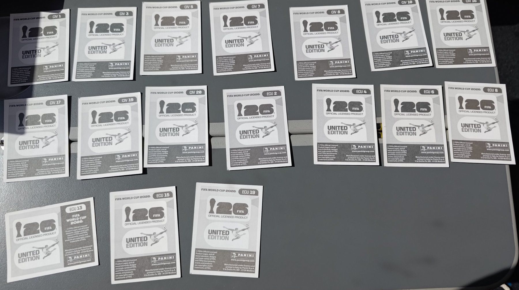 Panini Carte collezionabili: Panini 2026 - SET CIV, ECU – Nuovo (secondo la descrizione) da Bern venduto da Nicolaro