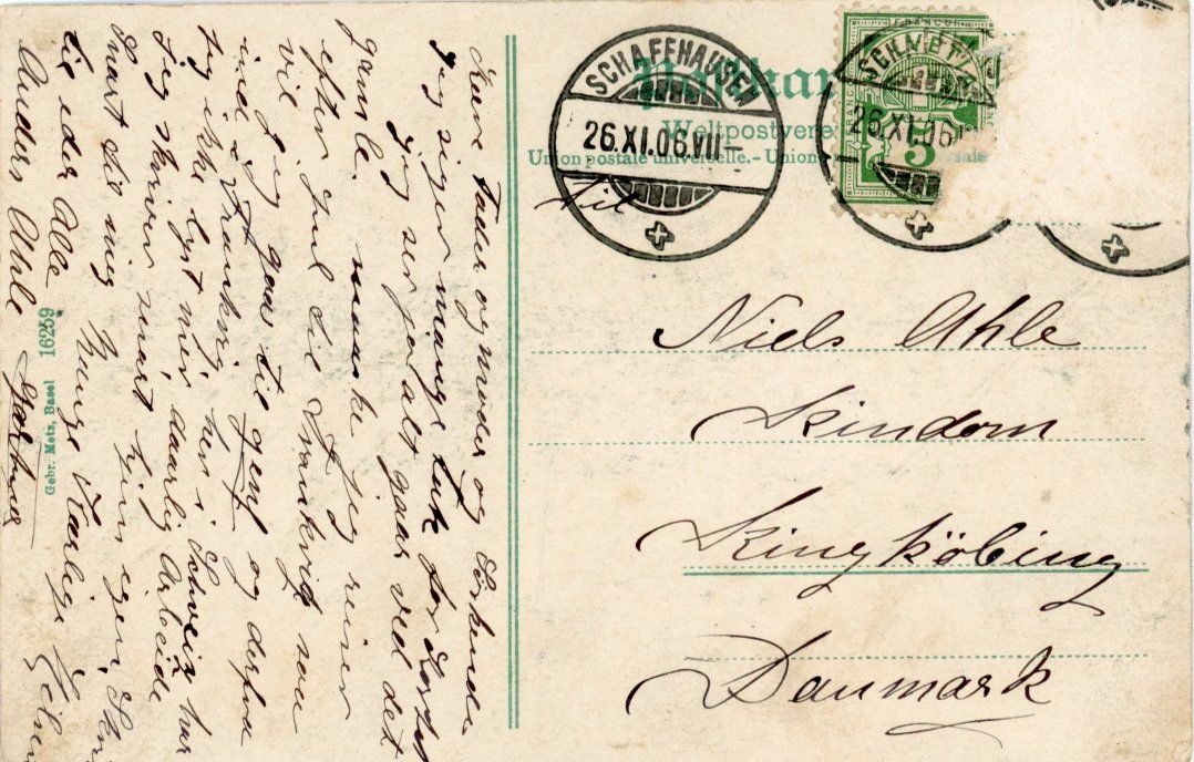 Cartoline postali: Feuerthalen   ZH         um 1906 – Usato da Brig venduto da Valcards54 1