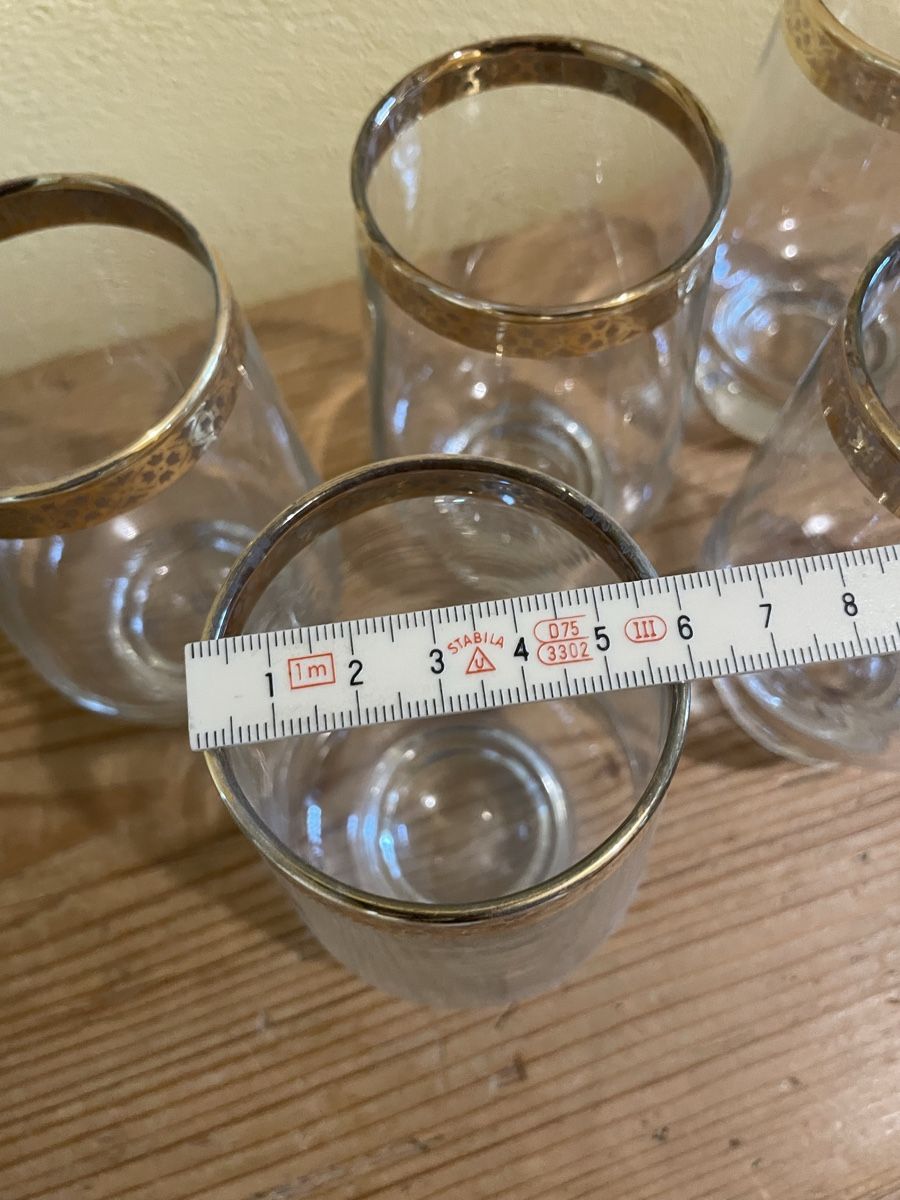 Gläser: 6 Gläser mit Goldrand – Gebraucht aus Siebnen von Starlauf 5