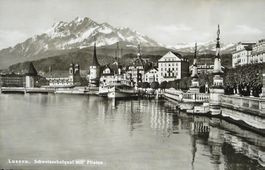 LUZERN Stempel Luzerner Frühlingsfest 1955 - Dampfschiff