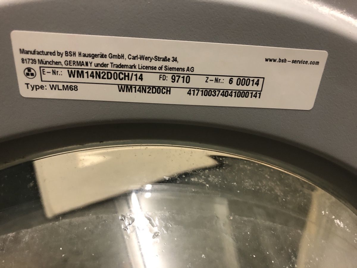 Siemens Waschmaschinen: Front Elektronik Waschmaschine Siemens iq300 – Gebraucht aus Biel-Bienne von alos07 2