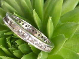 Silberring 925 Cross Over mit Zirkonia Gr. 8