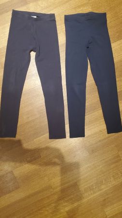 2er Set Kinder Leggings Dunkelblau Gr. 140, 10 J. 