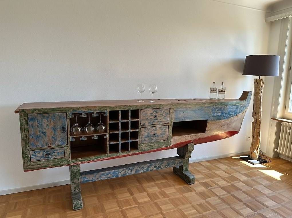 Allestimento di negozi e stand fieristici: Bar aus Bali-Boot. Unikat. – Usato da Olten venduto da AP_76