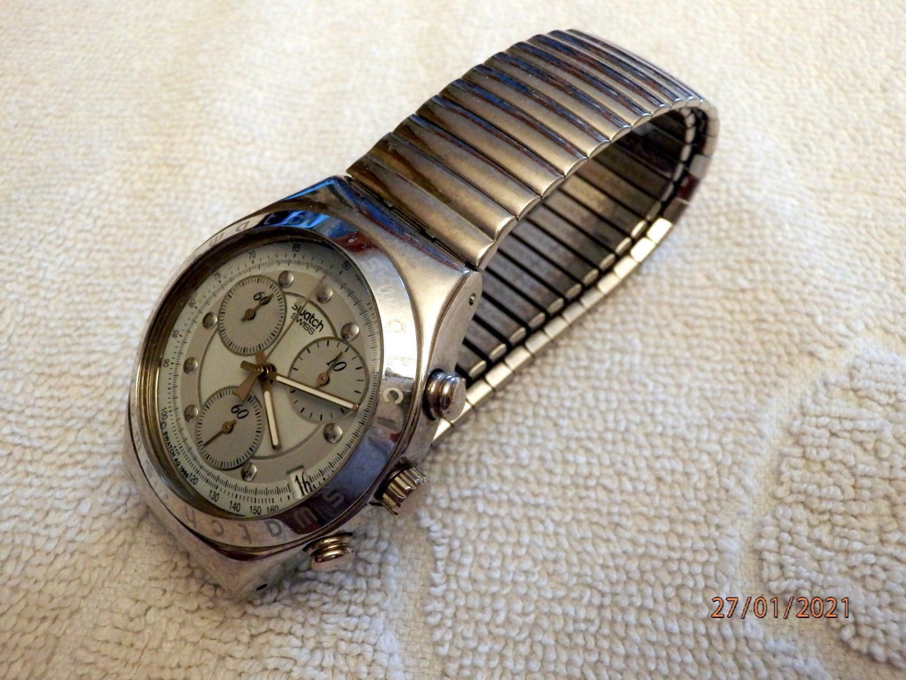 Orologi: Swatch, Chronograph, 40mm,1995, Flexband – Usato da Ueberstorf venduto da dinbau 2