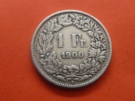 1 Fr. 1900  Auflage 0,40 Mio. Stück + Vorzüglich +