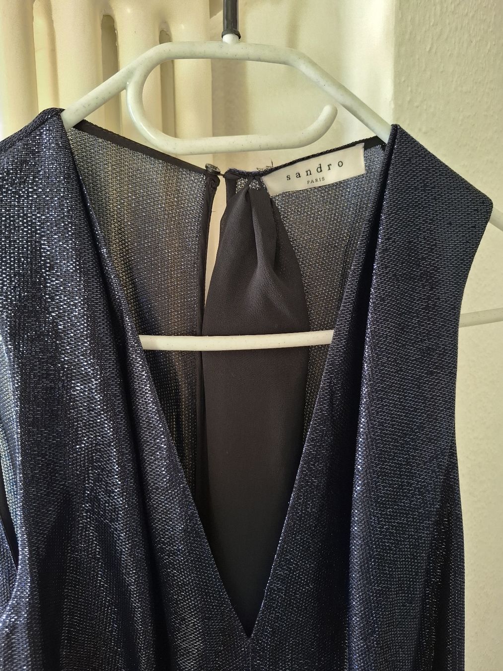 Sandro Kleider: Sandro Robe de soirée bleu marine scintillante Taille L – Gebraucht aus Le Locle von sAm_2112 4