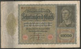 DEUTSCHES REICH - 10.000 MARK - 19. JANUAR 1922 - RO. 68 -
