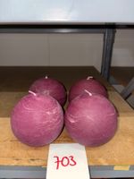 703 Posten Raureif Kugel-Kerze 120mm aus Liquidation