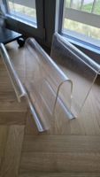 Magazinhalter Acryl klar Zackenform gebrauchter Zustand