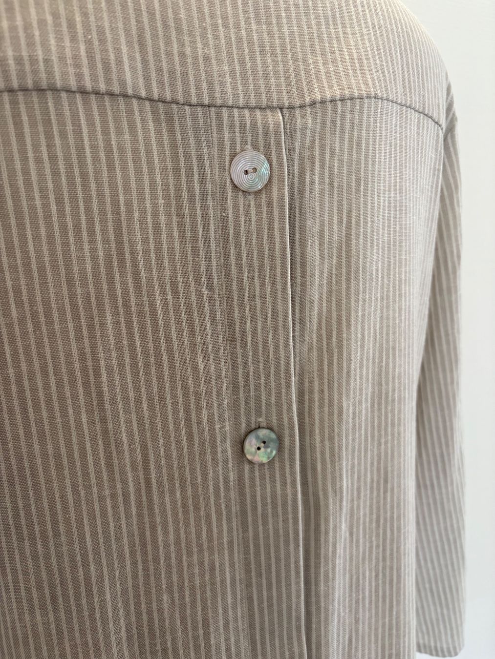 Vestiti: Lockeres Leinen Baumwoll Kleid gestreift – Usato da Malans GR venduto da stoffmass 5