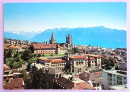 Lausanne, Le Palais de Rumine et la Cathédrale