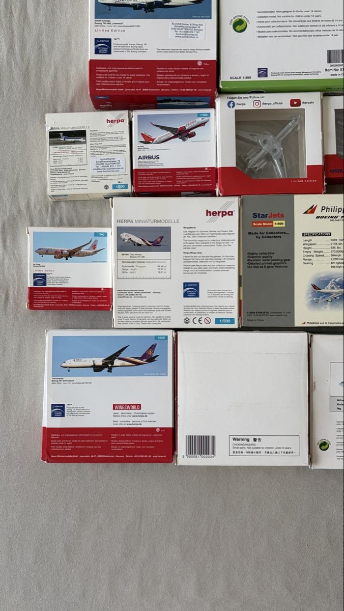 Herpa Modellbausätze & Standmodelle: Flugzeugmodell Sammlung 1/500 – Gebraucht aus wettswil von hal_gq7c 9