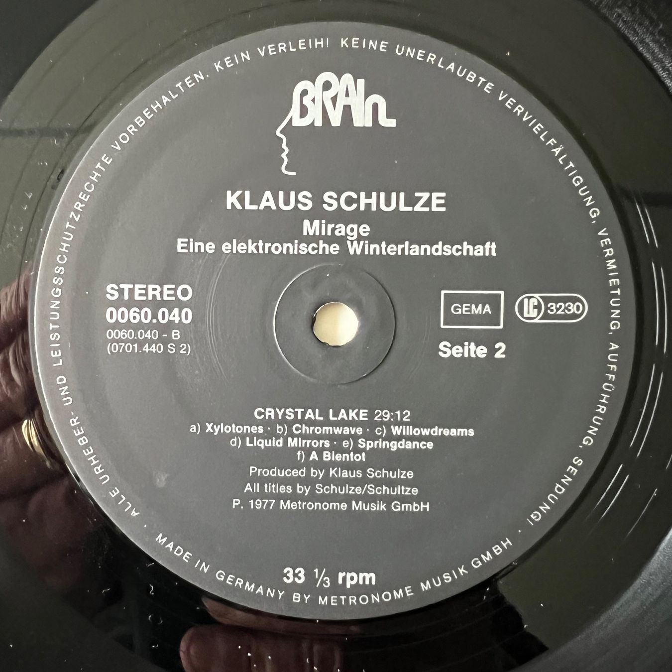 Dischi in vinile: Klaus Schulze - Mirage / D-Press. RE - Very nice Copy – Usato da Gais venduto da soundcave57 4