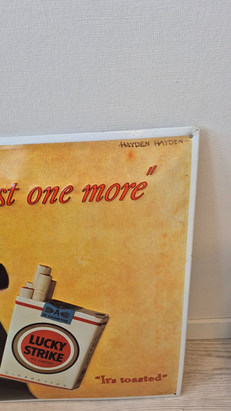 Insegne: Lucky Strike Blechschild Vintage "Just one more" – Usato da Eglisau venduto da AtelierSu 1