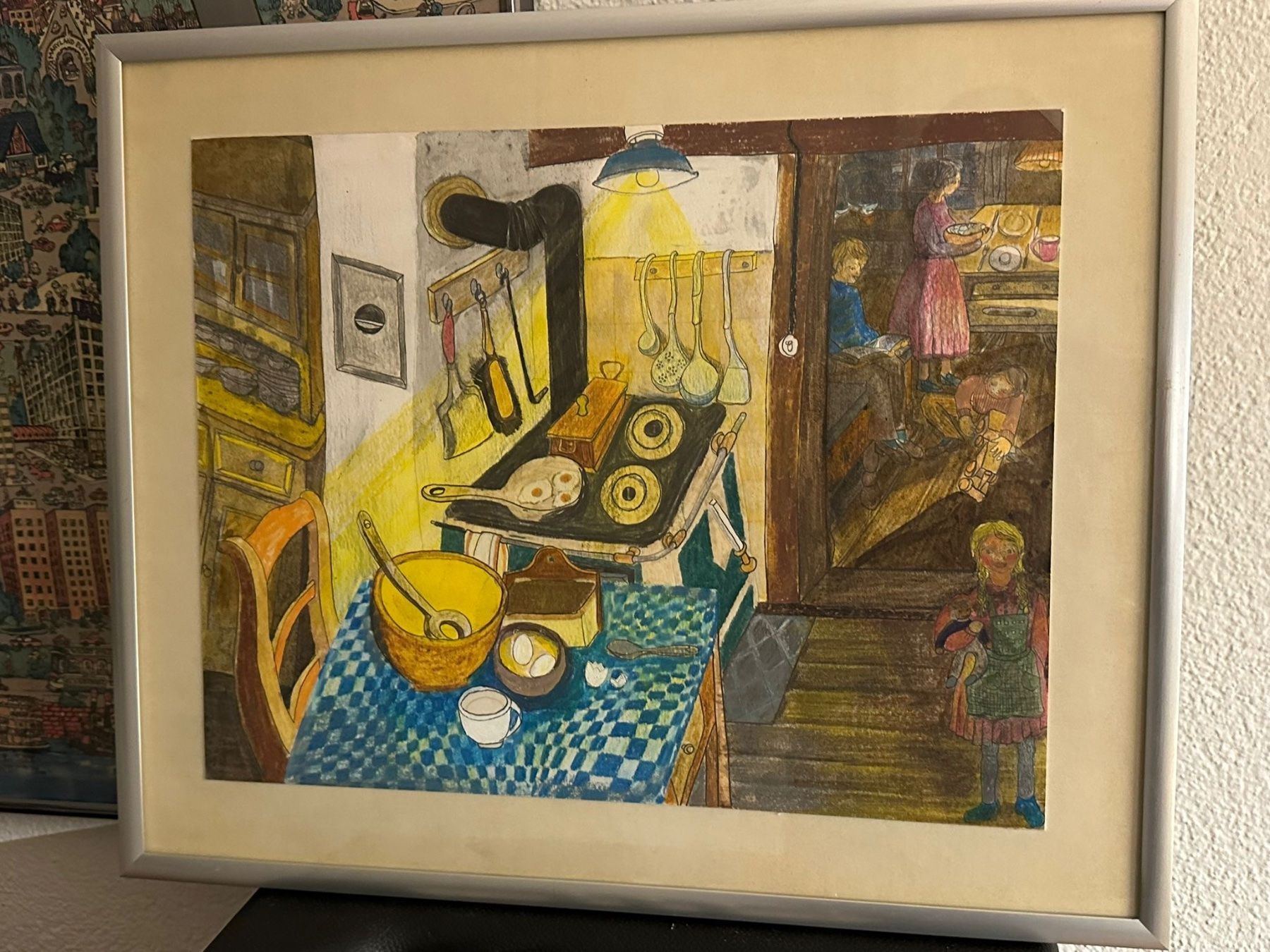 Gemälde: Gemälde "Dinne" 44.5 x 37 cm – Gebraucht aus Solothurn von