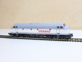 ROCO STRABAG Diesellok H0 DC Digital - Modern Unikat