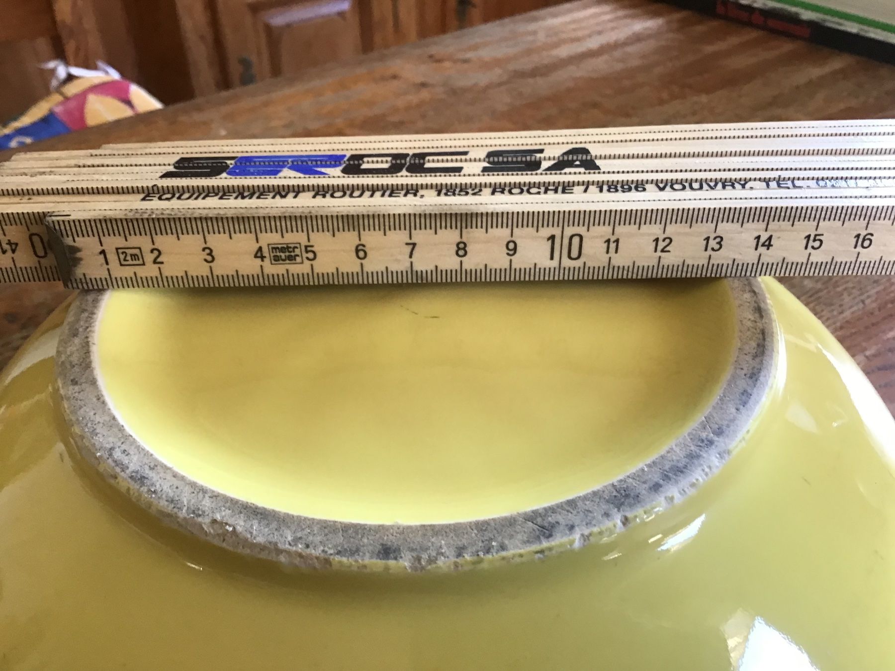 Rössler Servierplatten: Immense plat jaune Rössler vintage – Gebraucht aus Fully von Ruby97 7