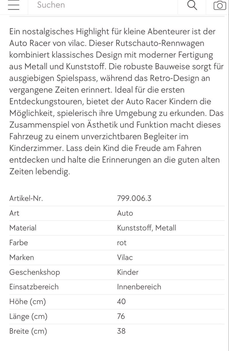 Fahrzeuge für Kinder: Retro-Rennauto aus Metall – Gebraucht aus Aesch BL von Kliana 6
