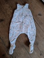 Ärmelloser Babyschlafsack mit Füssen Gr 74/80 Blumenmuster