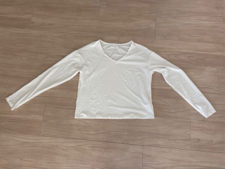 Damen Langarmshirt V-Ausschnitt Gr.L Neu in weisd